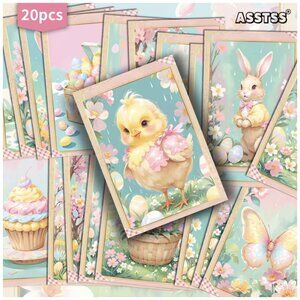 Nostalgia Easter Pinup Illustrations Retro Junk Journal Scrapbooking DIY Crafts